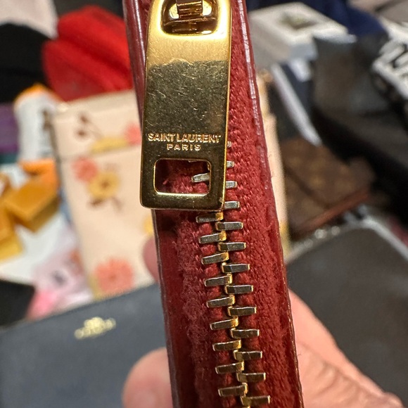 Saint Laurent Red Leather Wallet - Picture 5 of 15